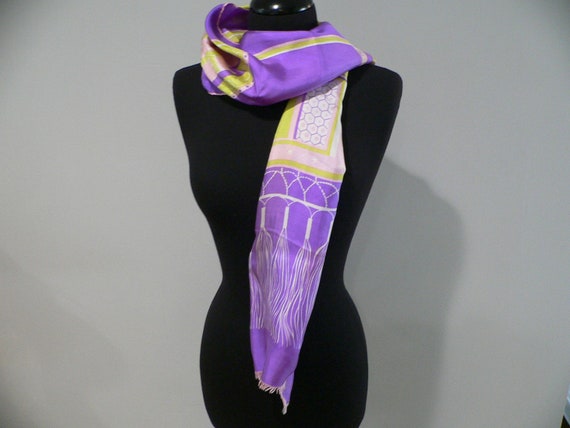 Vintage 80s Sant'Angelo Long Silk Scarf - image 5