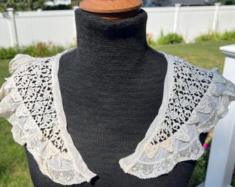 Antique Edwardian Chemical Ruffled Collar for Dress