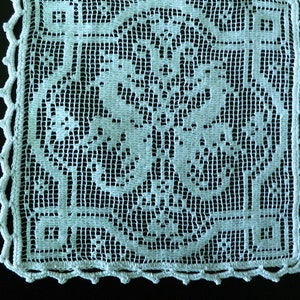 10 Machine-Made Nottingham Leaver Lace.  Cocktail Coaster, Square Mats