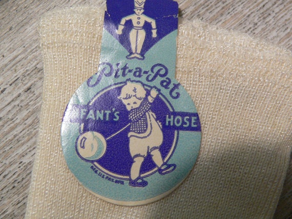 1950 Pit a Pat Child Socks Size 4, Vintage Doll S… - image 3