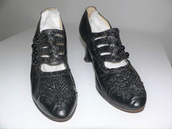 Edwardian Antique Beaded Shoes - image 7