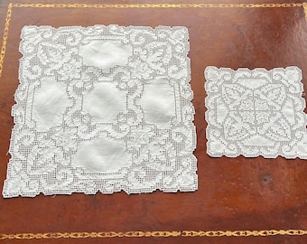 アンティーク イタリア製 PUNTO TIRATO 手刺繍レース プレースマット 4 