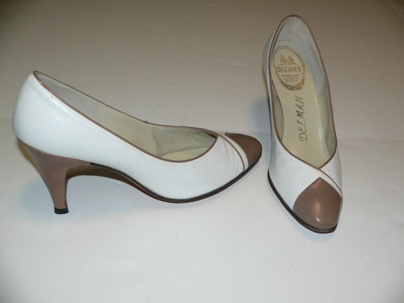 Vintage 1950's 60's Delman Spectator Shoes, Size … - image 2
