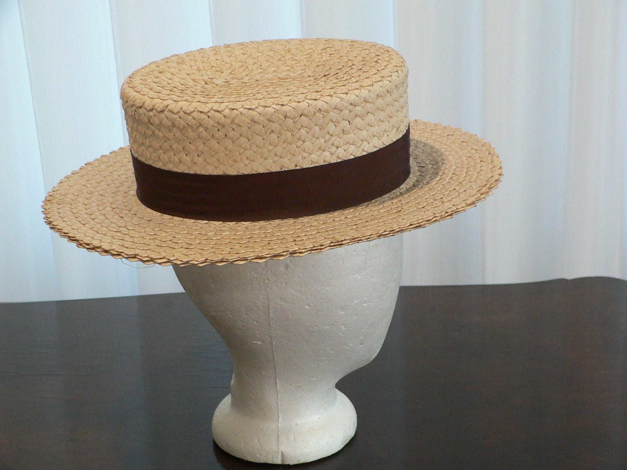 30s Vintage NRAタグ付き Boater Hat ボーターハット 30s Vintage NRAタグ付き Boater Hat ボーターハット