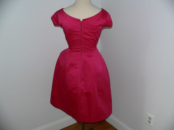 1950s Sequin and Silk Kay Selig Cocktail Dress