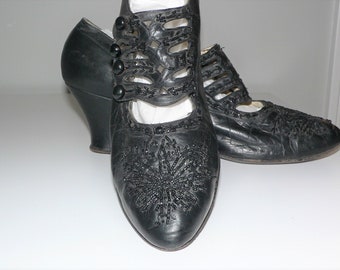 Edwardian Antique Beaded Shoes