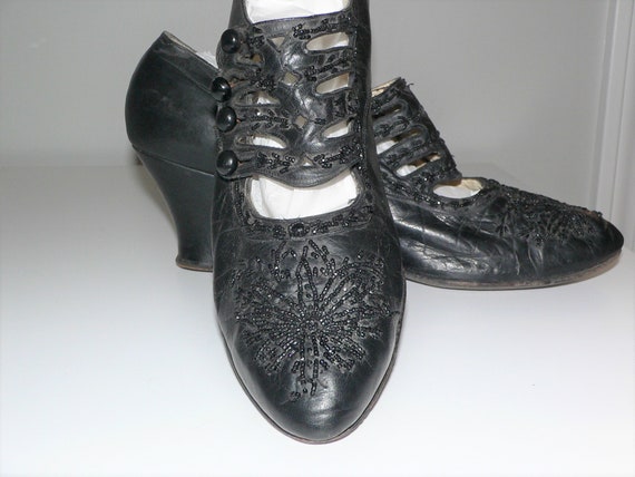 Edwardian Antique Beaded Shoes