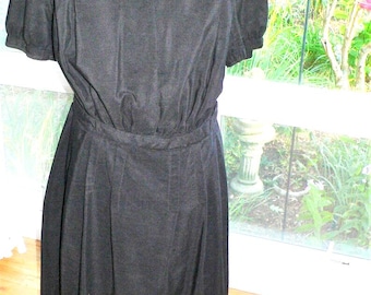 Antikes Edwardian schwarzes Badeanzug-Kleid - 2-Teilig, XL