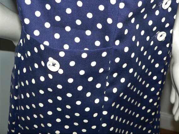 1960's Junior House Navy Polka Dot 2 Pc Skirt and… - image 6