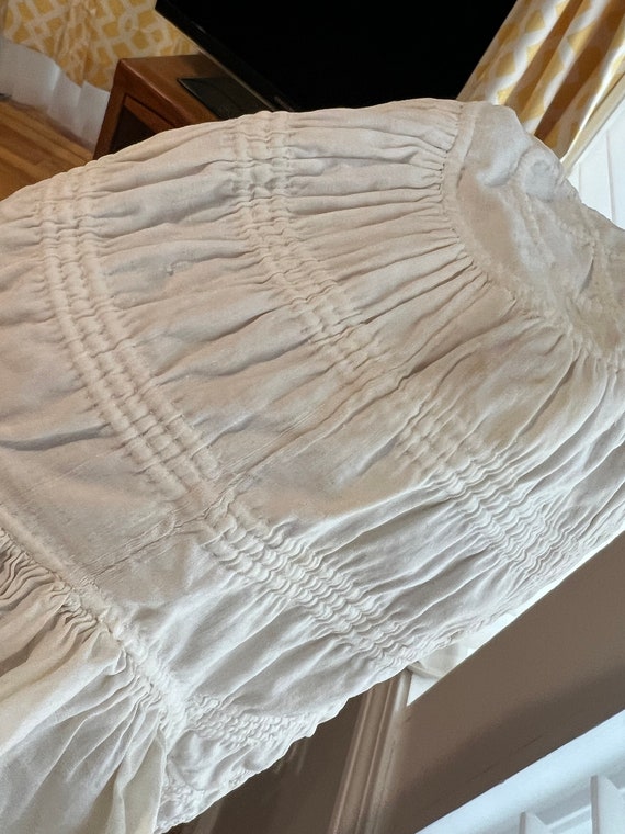 Antique 1840s - 1860's White Corded Bonnet , All … - image 8