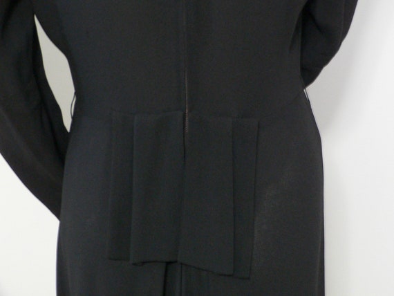 1940's   Black Beaded  Dress Big Shoulders, !940s… - image 8
