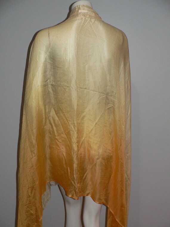 1920's Long Silk Ombre Scarf  Silk Ombre Shawl - image 4