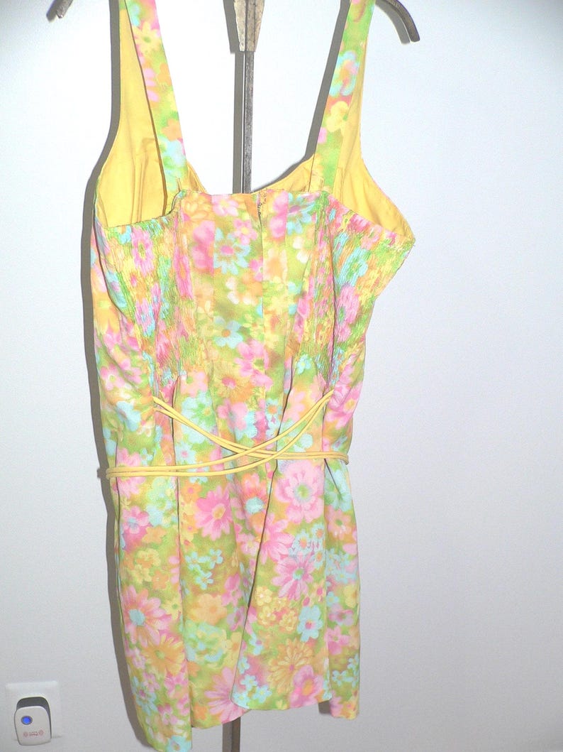 Vintage 1960's Gabar Floral Bathing Suit , Romper , Size 44, New Old Stock image 7