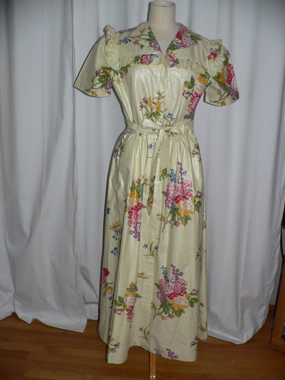1940's Robe / 1940's Lounging Coat /40s Vintage Ho