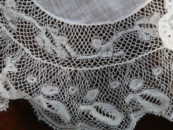 Antique Valencienne Lace Wedding Hankie with Whit… - image 5