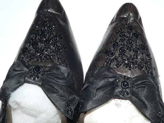 Victorian 1870's Beaded Leather Shoes - image 4