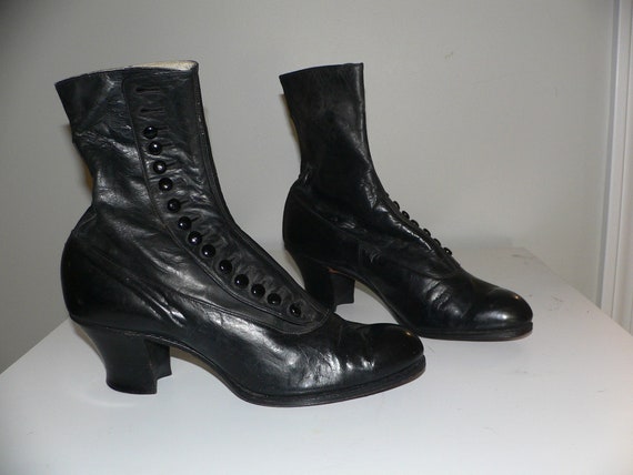 Antique Edwardian Side Button Boots New Old Stock.