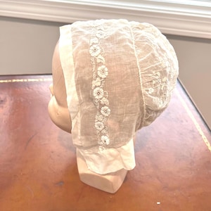 Antique 1800s Hand Sewn  Baby Bonnet or Doll Bonnet