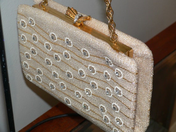 Vintage 60s Belgium Beaded Evening Purse Rosenfeld - image 5