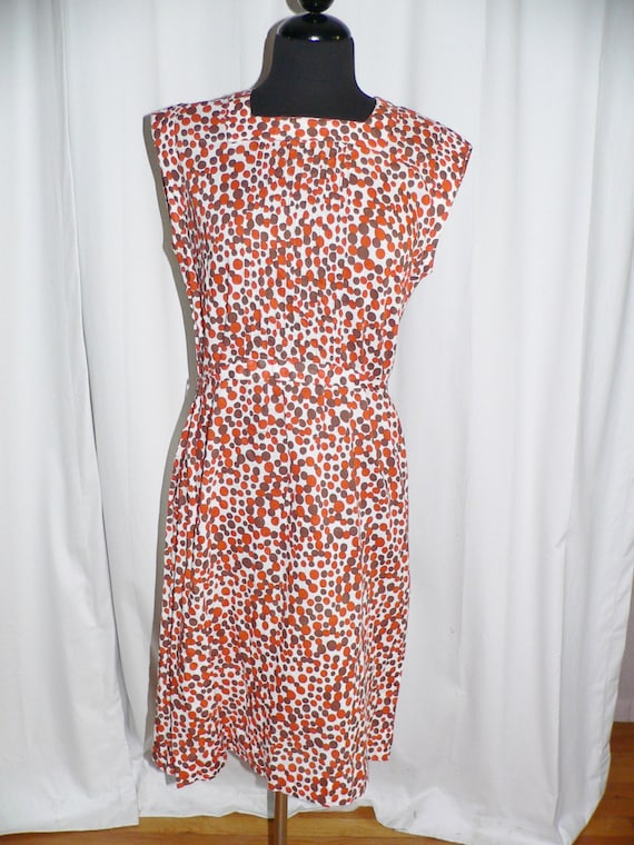1950's Cotton Polka Dot Summer Dress