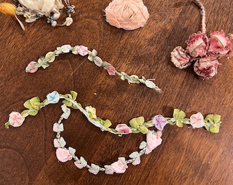 Lot of 1920’s RibbonWork Trim and Appliqués