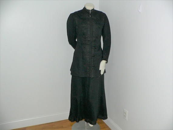 Edwardian Wool Walking Suit With Soutache Trim and