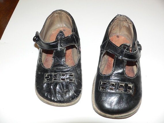 Antique Edwardian Child Mary Jane Shoes - image 1