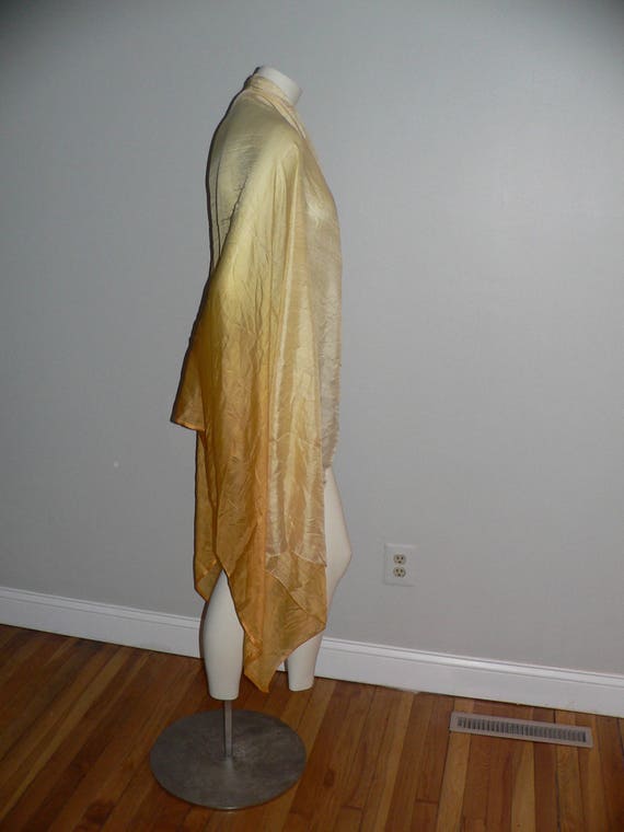 1920's Long Silk Ombre Scarf  Silk Ombre Shawl - image 6