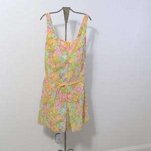 Vintage 1960's Gabar Floral Bathing Suit , Romper , Size 44, New Old Stock image 2