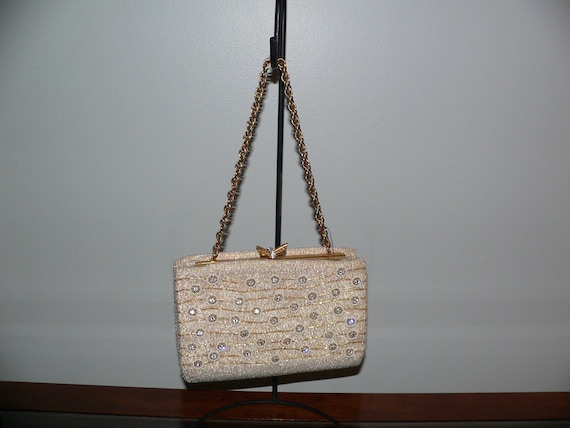 Vintage 60s Belgium Beaded Evening Purse Rosenfeld - image 2