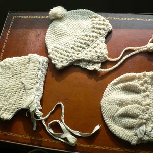 Antique 1920&#39;s - 30&#39;s Child&#39;s Knit /Crochet Hat-Antique Baby Crochet , Knit Hat 3 to Choose From