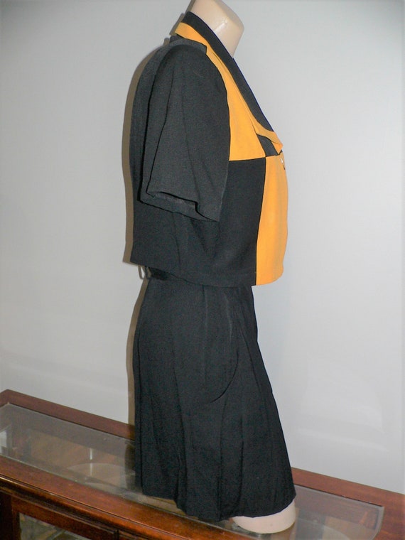 1980's 2 PC Colorblock Romper Colorblock Coulotte… - image 5