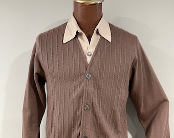 1960's Men's  Italian Stlye Knit Shirt by Di Firenze by Campus, Size M