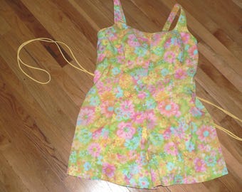 Maillot de bain à fleurs Gabar vintage des années 60, taille 44, neuf d'époque