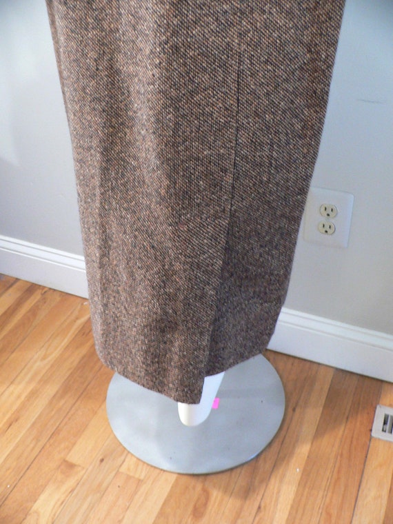 1950's Brown Tweed Straight Skirt by Sportempos, … - image 7