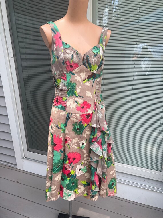 nanette lepore pink floral dress Nanette Lepore