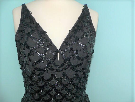 Fantastic 1950's Edward Abbott Black Sequinned and