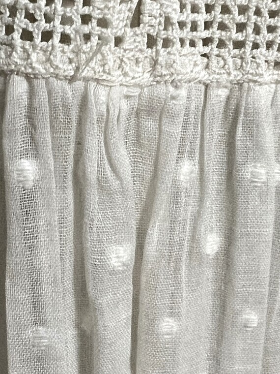 BiBi Rippled Ivy Crochet Lace Yoke Detailed Wrinkled Dress in Apricot main image 1