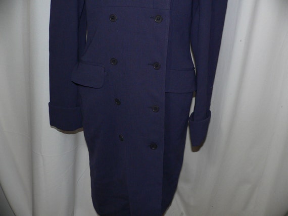 Vintage 1980's Wool Gabardine Coat by Margon Made… - image 3