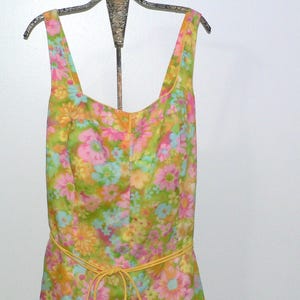 Vintage 1960's Gabar Floral Bathing Suit , Romper , Size 44, New Old Stock image 3