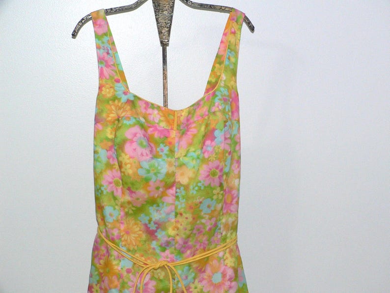 Vintage 1960's Gabar Floral Bathing Suit , Romper , Size 44, New Old Stock image 3