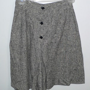 1960's Black And White Tweed Culottes by Dutchemaid. Size 24, XS Culottes image 1