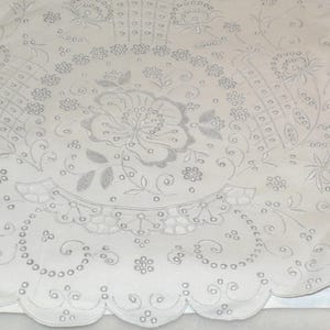 Vintage Madeira Queen Size Sheet Set, New Old Stock Never Used, White on White Embroidery