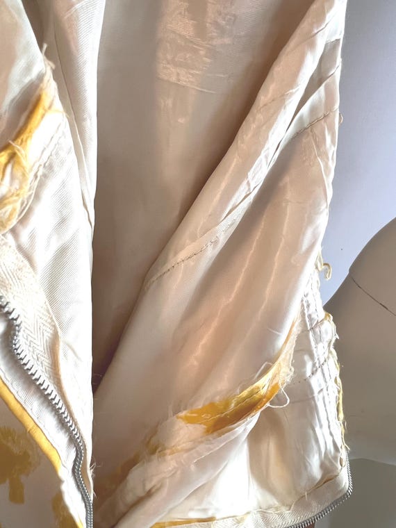 1950s - 60's Yellow Rose Print Dress - image 8