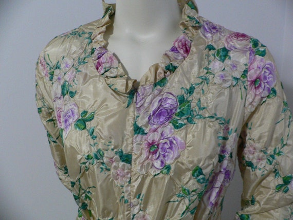 Vintage 1960's - 70 The Roberie Polyester Flaoral… - image 2