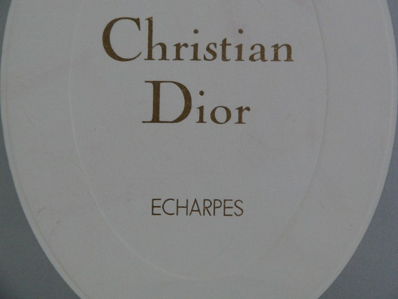 Vintage Christian Dior Silk Scarf, Gray, Tan Star… - image 3
