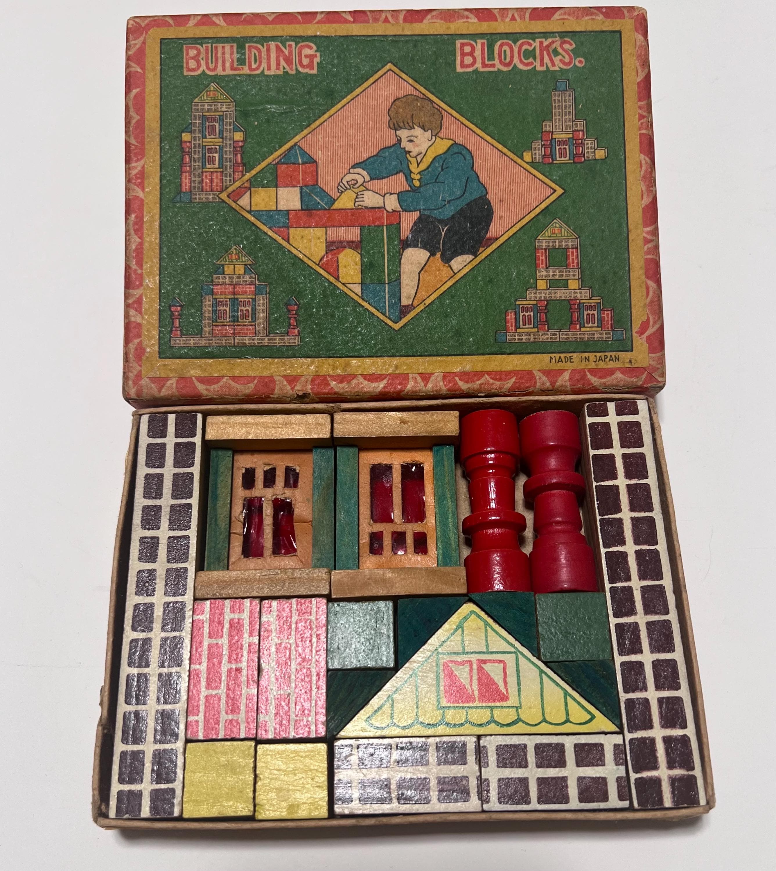 ヴィンテージ子供用積み木、日本製積み木、19個 - Etsy 日本