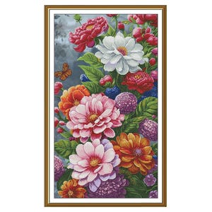 Telpatroon Bright Flowers DIY Onbedrukt canvas
