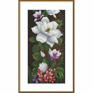 Borduurpakket bloemen DIY onbedrukt canvas