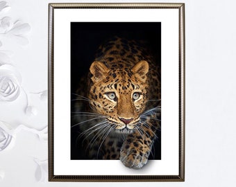 Bead Embroidery kit Leopard DIY Beadwork kit Beading kit Hand embroidery Beaded Stitching